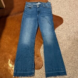 7 For All Mankind Dark Blue Flare Jeans